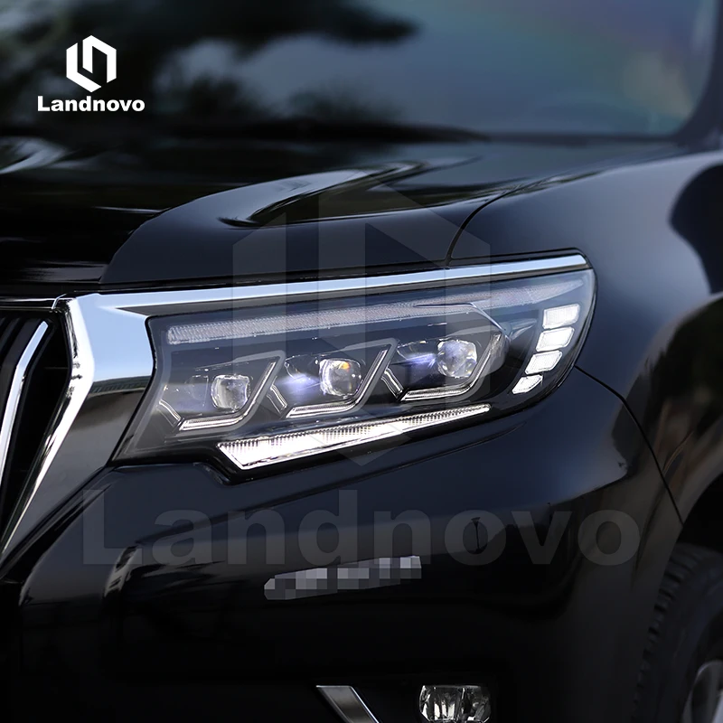 Landnovo whole sale auto parts car light for Toyota Pardo 2018-2021 assembly led head light head lamp