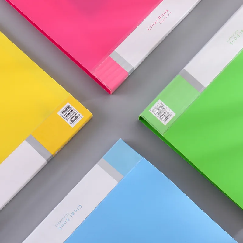 Factory A4 File PP Plastic Clear Book Document Storage Office Stationery Folder Display Book with Pockets