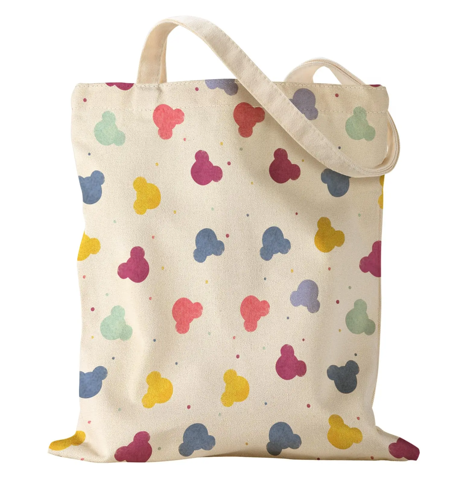 Personalised Customised Pattern Logo Large Capacity Shopping Bag Printed Butterfly Canvas Cotton Tote Bag