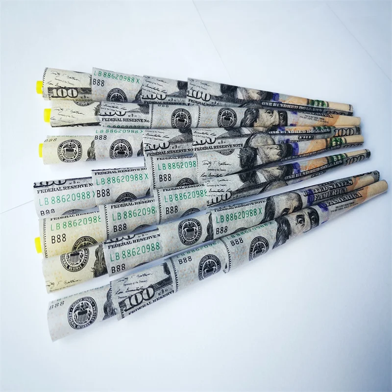 Colorful Custom Rolling Paper All Size Smoking Paper King Size Dollar Pre Rolled Cones