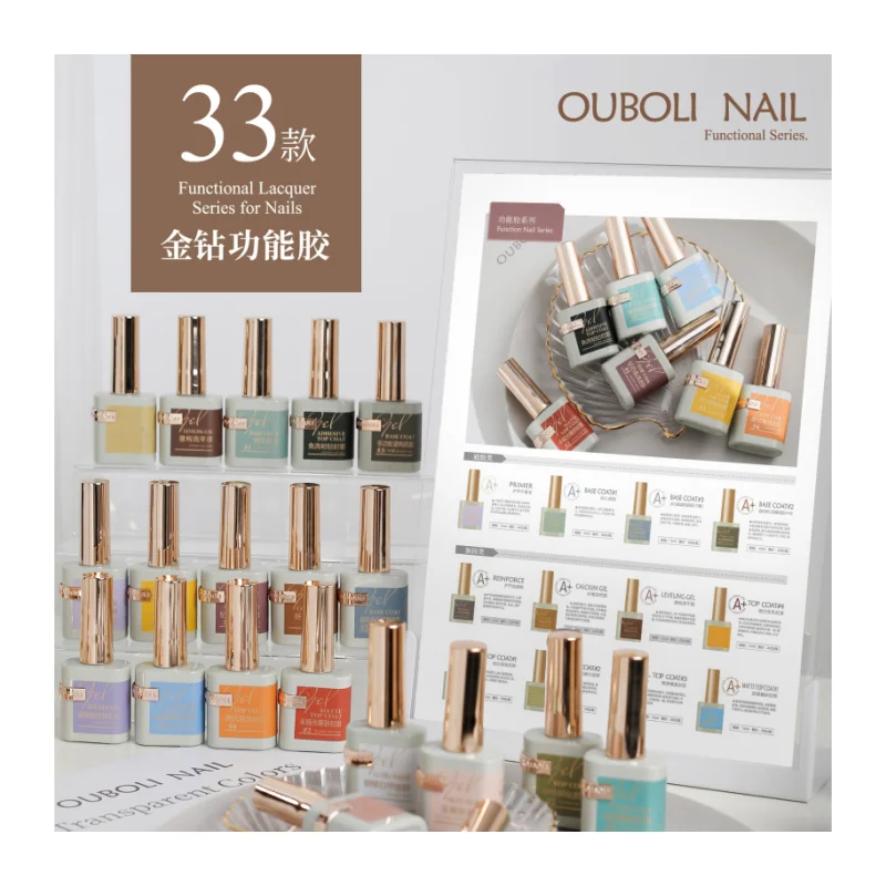 УФ-гель, Гель-лак для ногтей, высокое сияние, алмазное верхнее покрытие, Базовое покрытие, 15 мл, функциональный гель