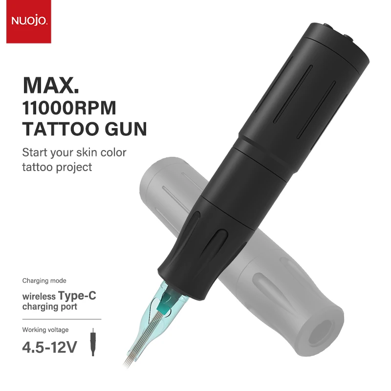 Custom Professional Flux Max Japan Motor Pen Gold Black Bearing Rotary Wireless Battery Tattoo Gun Machine