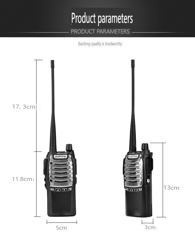 Two-Way Radio Walkie Talkie Long Range Outdoor Waterproof Walkie Talkie (2pcs)