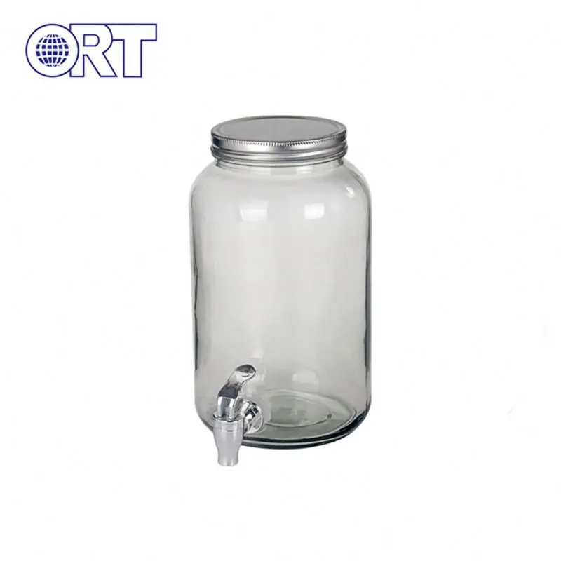 
Glass Drinks Dispenser With Tap Beverage Dispenser Spigot 