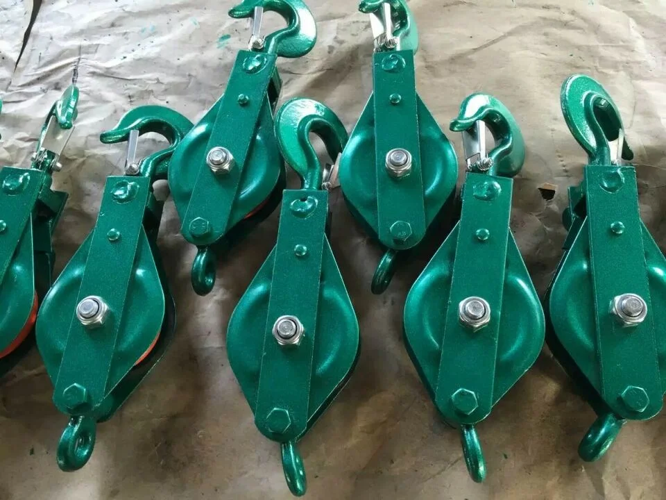 Сверхмощный одинарный шкив открытого типа с крюком типа 1 тонна 2 тонны
