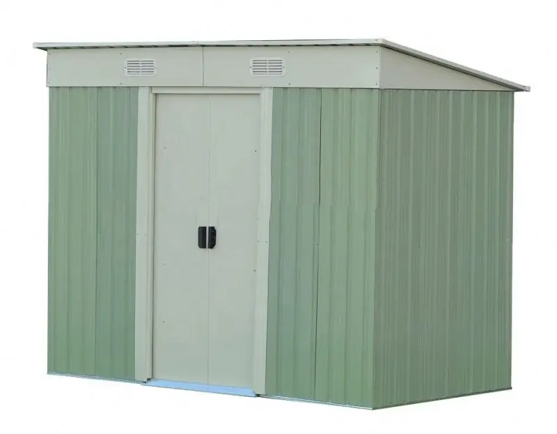 China Products Outdoor Flat Top 4x8 Bike Storage She Garden Metal Shed