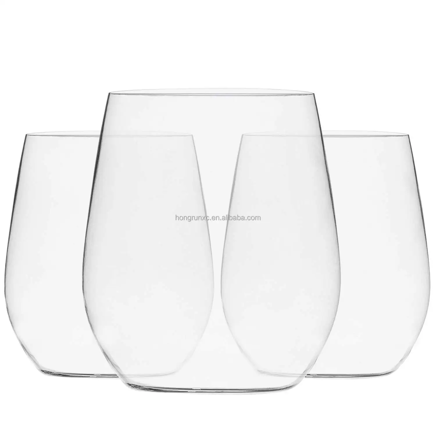 Reusable recycled Unbreakable Plastic Wine glasses