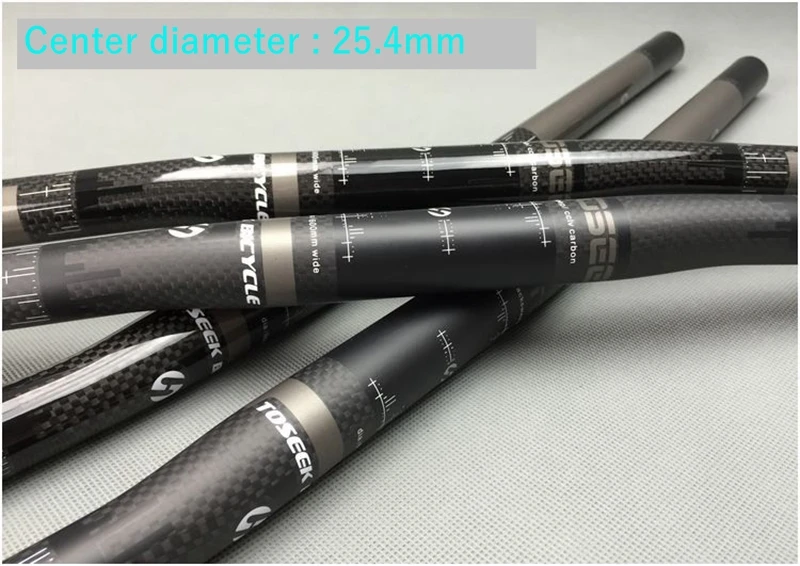 TOSEEK full carbon fiber bicycle handlebar 25.4mm kids bike  folding bike handle bar 480-700mm 3k matte /gloss bike parts