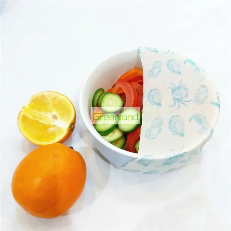 
Waxed Cotton Food Wholesale Wrap Seal Food Fresh Bees Wax Wrap 