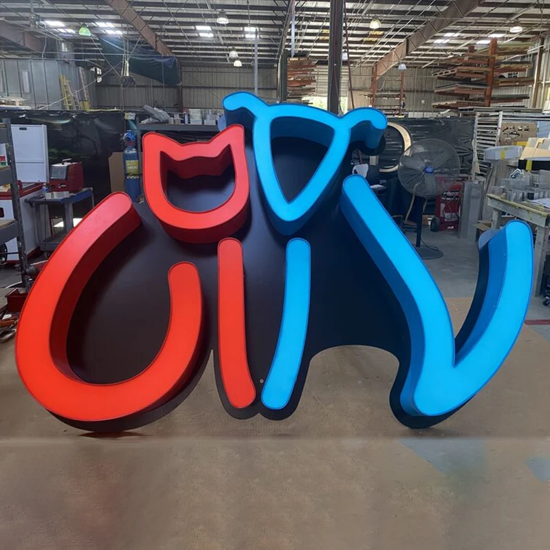 Customized Luminous Word Sign Shop Sign Electronic Signs LED Mini Wall Word Large 3D channel Letters