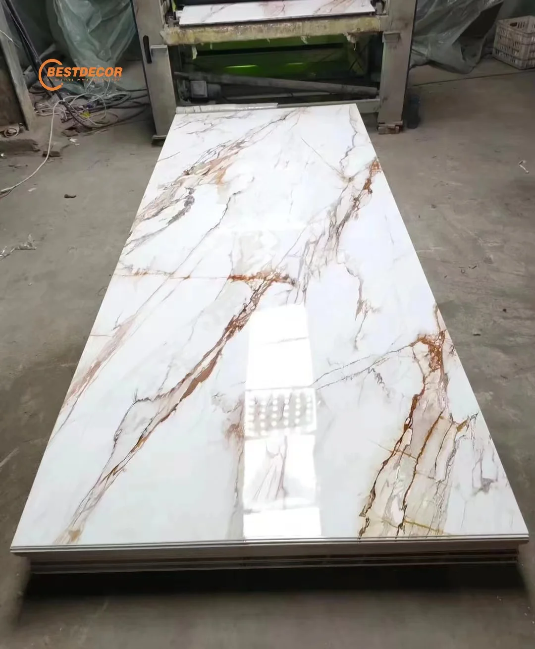New Design Marble Patterned Fire Resistant Board PVC UV Marble Sheet for Indoor PVC Marble Wall Board