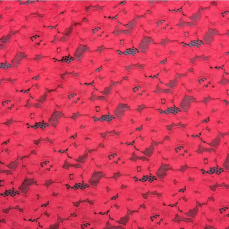 2021 египетская скидка в наличии красный цветочный нейлон с хлопковой нитью платье кружевная ткань