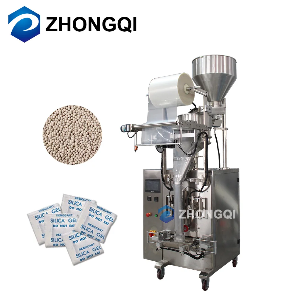 
Small Vertical Semi Automatic Four-Side Sealing Paper Silica Gel Sachet Silicone Packing Machine 