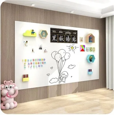 Self Adhesive Iron Back Flexible Magnetic Dry Erase Whiteboard Wall Poster for Home School Office