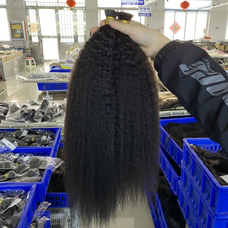  100% пряди человеческих волос человеческие волосы Remy для наращивания на заколках естественного цвета кудрявый вьющиеся необрезанные Виргинские индийские 20 дюймов 1 г/шт. локон C