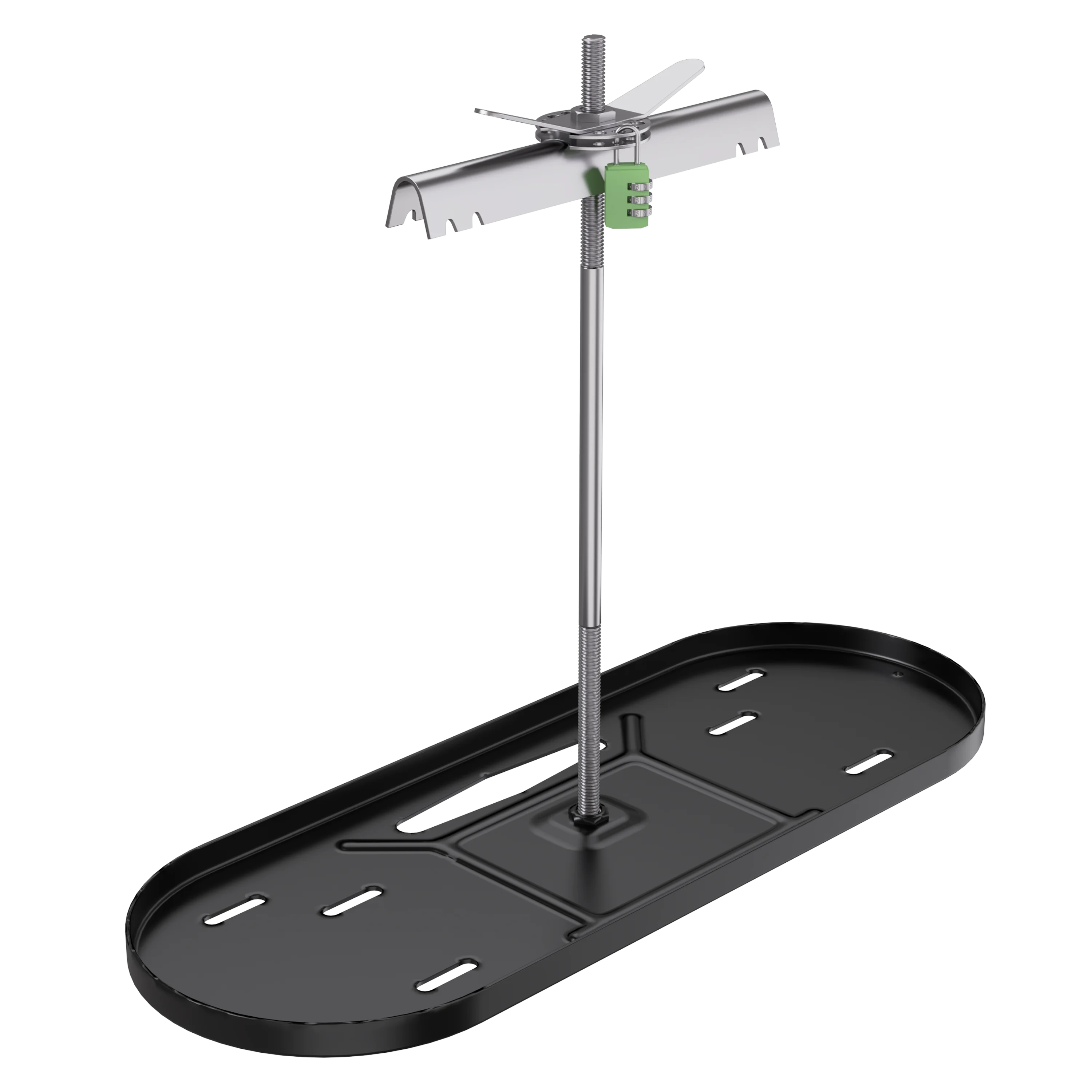 RV Dual Propane Tank Mounting Rack with Locking Device for 20lbs for Camper and Travel Trailers with Different Connecting Pipes