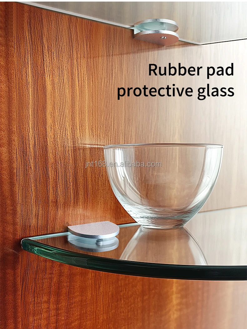 Aluminum T Shaped Cross Style And l Shape Glass Bracket Four Side Metal Frameless Glass Bracket Fastener Suitable For Glass