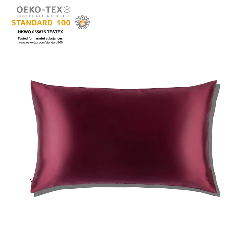 Oeko Tex 100 manufacture 19/22mm Silk Pillow Case Printed King Size Silk Pillow Case Silk Satin White Pillow Cases