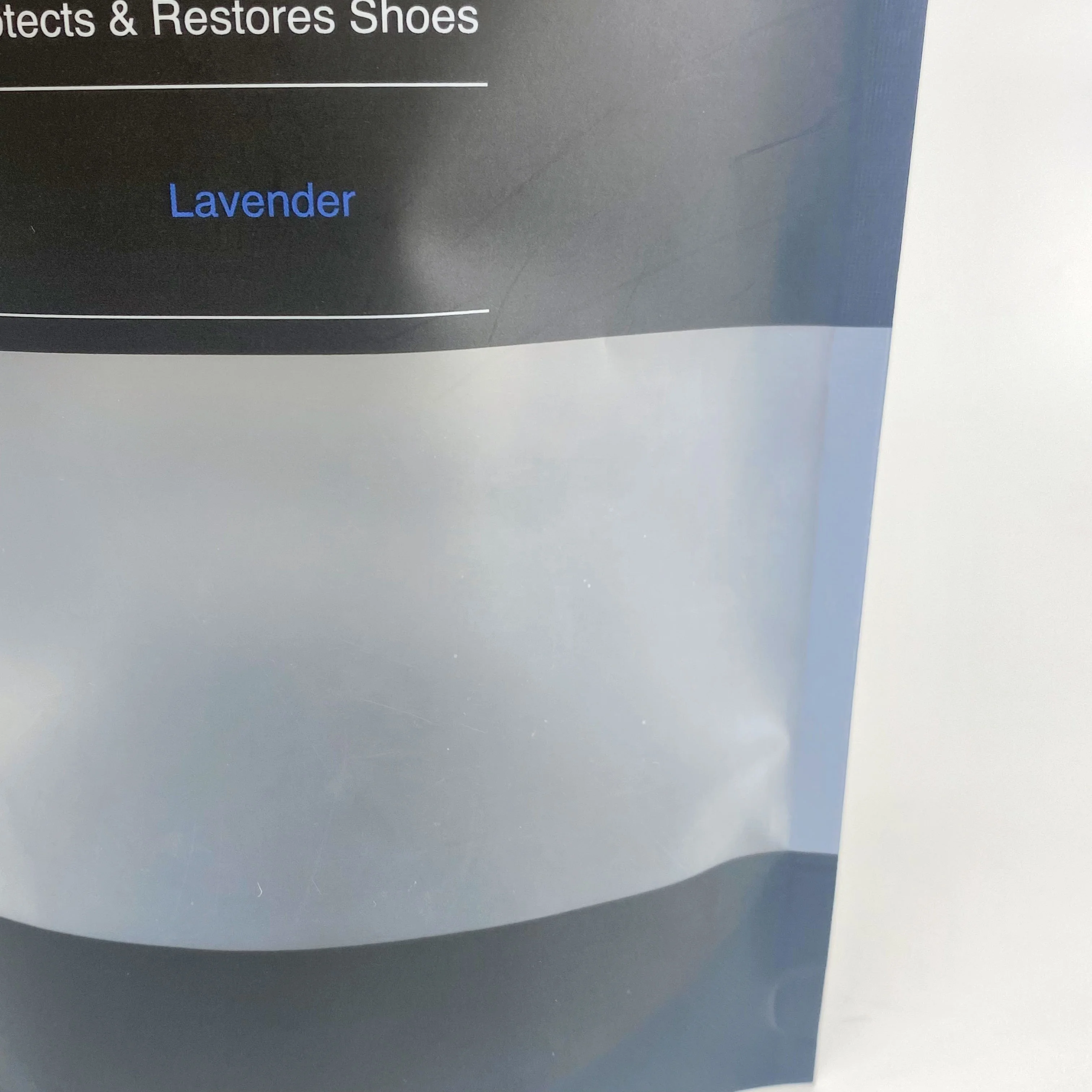 Custom printed waterproof plastic bag stand up zipper sneaker kit pouch with clear window