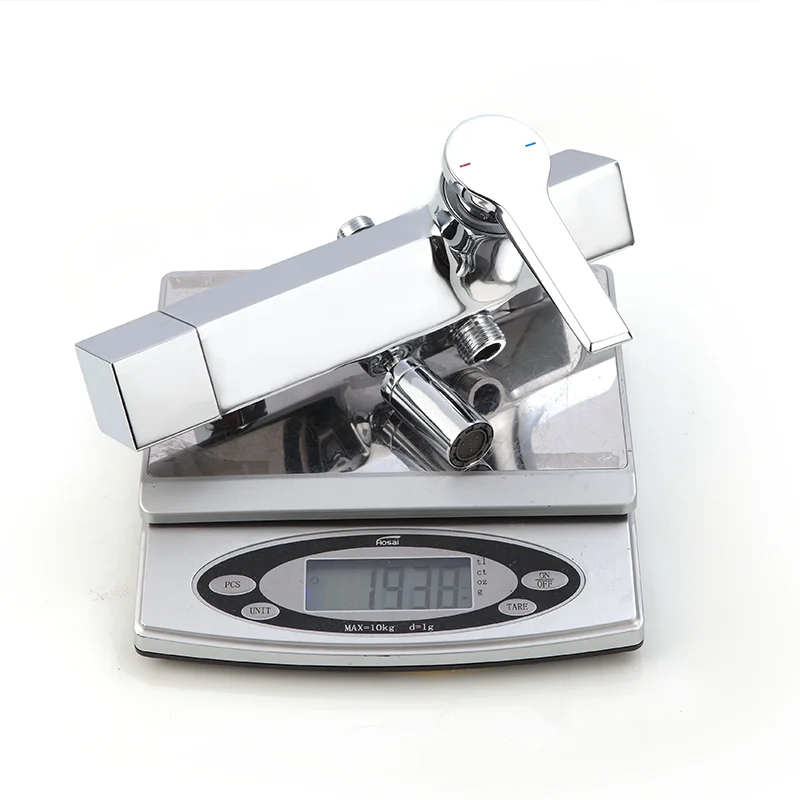 New single handle white hot and cold rain shower mixer faucet with hand shower