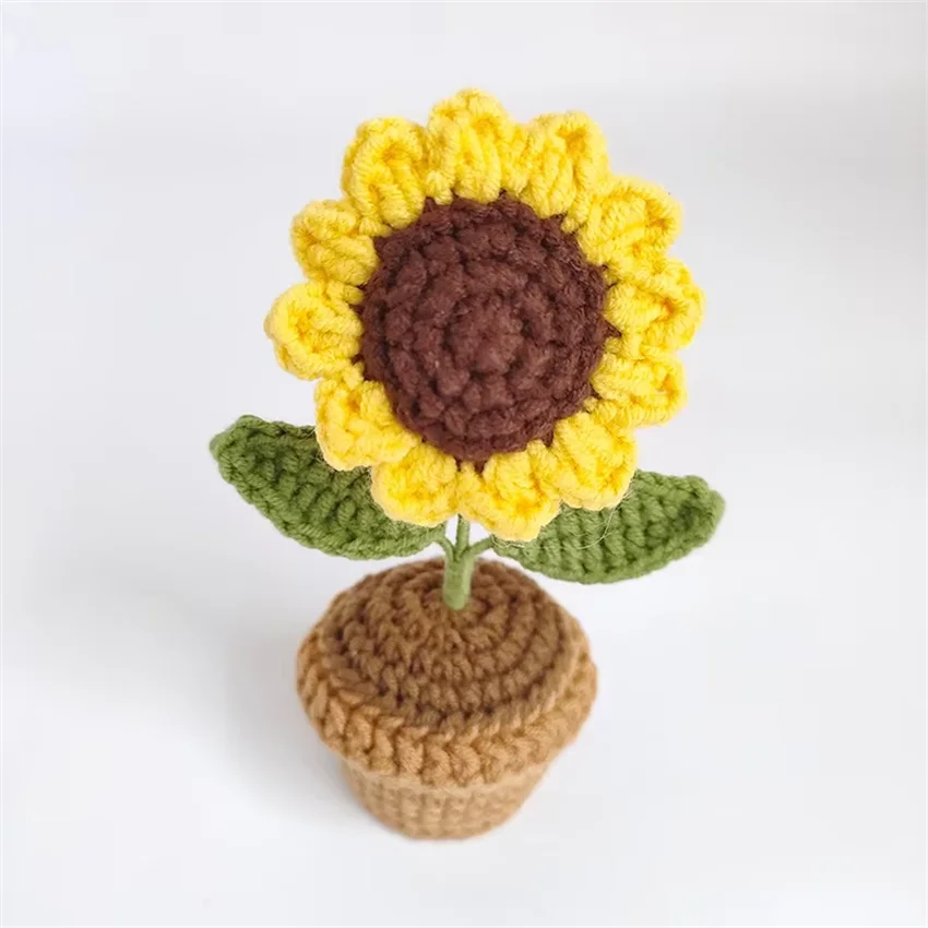 Wholesale DIY plant crochet flower doll for baby toys Hand Knitting
