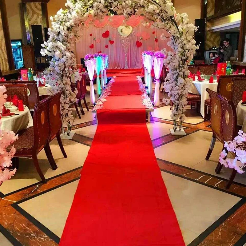 Factory wholesale runner for wedding isle red aisle for weddings fiber nonwoven wedding carpets