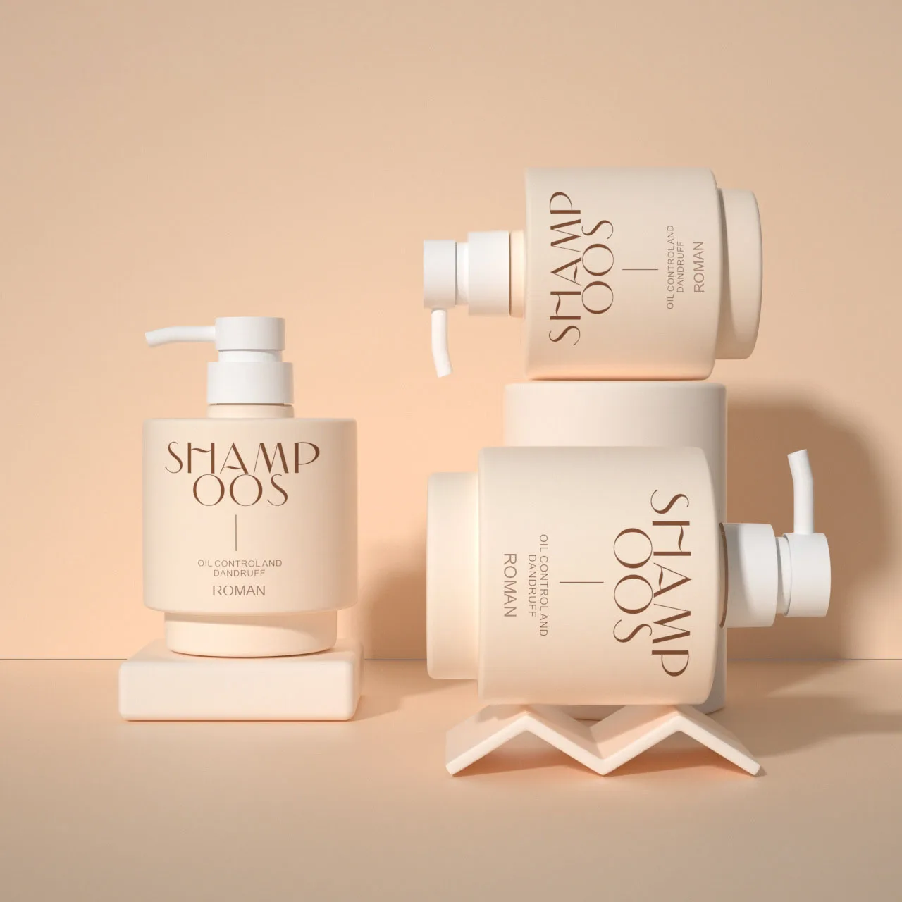 Cute Plastic Empty 450ml Facial Cleanser Body Lotion Bottle Pink Personal Care Body Wash Shampoo Shower Gel Container