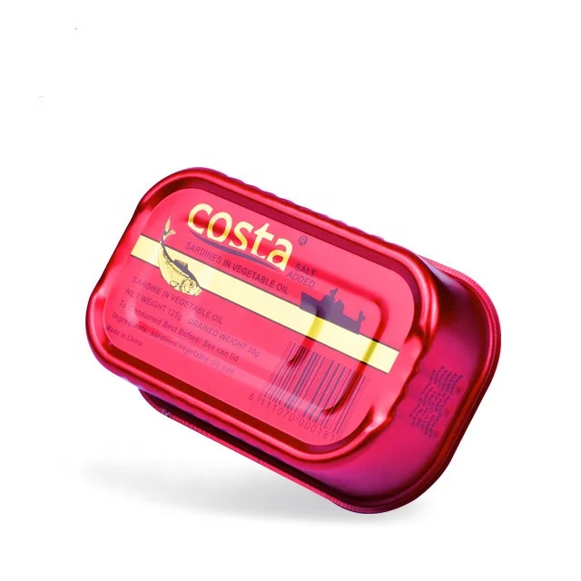 easy open 2 pc TFS empty 1/4 club cans for sardines