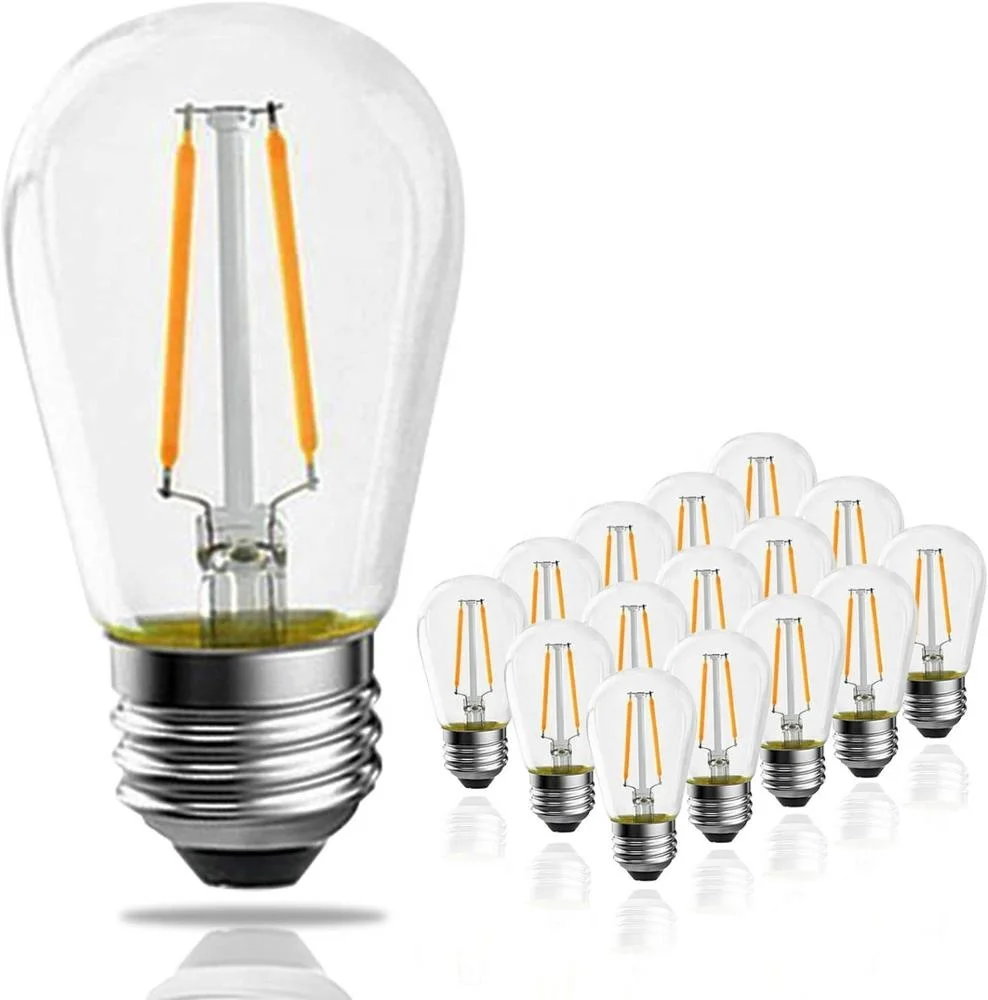 
Decorative S14 Dimmable LED Filament Lighting Bulbs 1W 2W Lamp Manufacturer Cheap Prices Wholesale From China E26 Home Lamps 