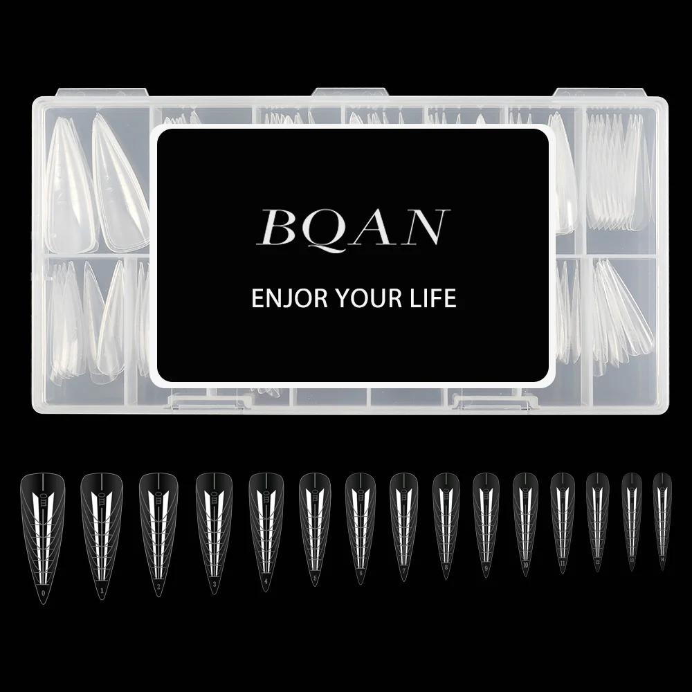 BQAN Cheap Manicure Tool Accessories Set Acrylic Nails Tips Coffin Building Extension Nail Models For Nail Beauty