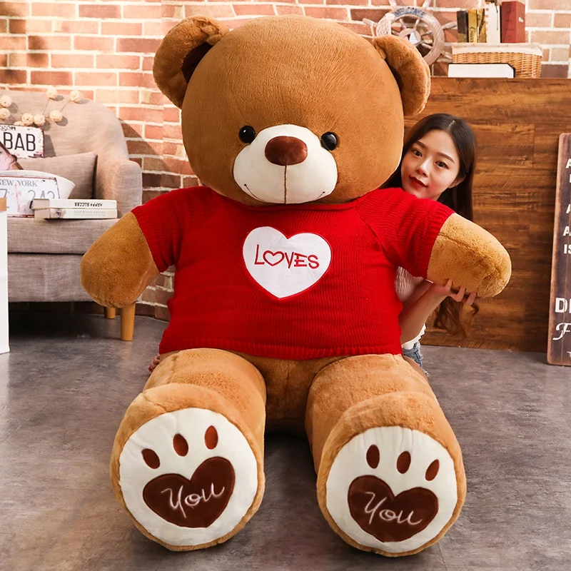 
Promotional wholesale seven colors stuffed big giant teddy bear for sale 