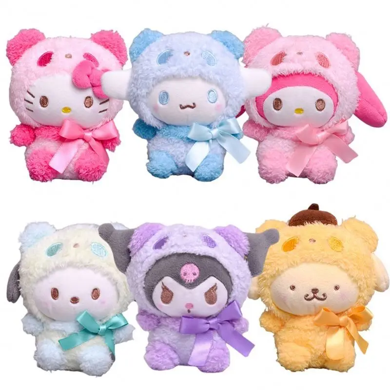 Высококачественная Мягкая кукла Cinnamoroll 30 см Kawaii Sanrio мультяшная плюшевая игрушка