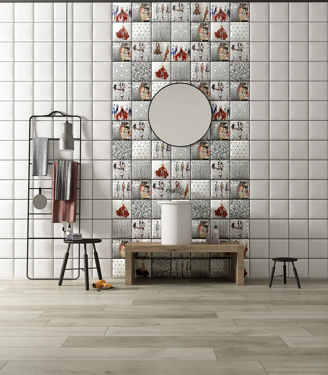 Foshan FaTong Bathroom Tile 152x152mm Ceramic Decor Wall Tiles Color Subway Ceramic Tile Digital marble Ceramic Wall