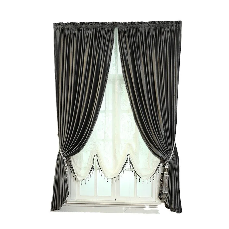 Luxury High Quality Velvet  Blackout Ready Made Window Curtains Panels For Living Room  Church Curtains Backdrop Decoration