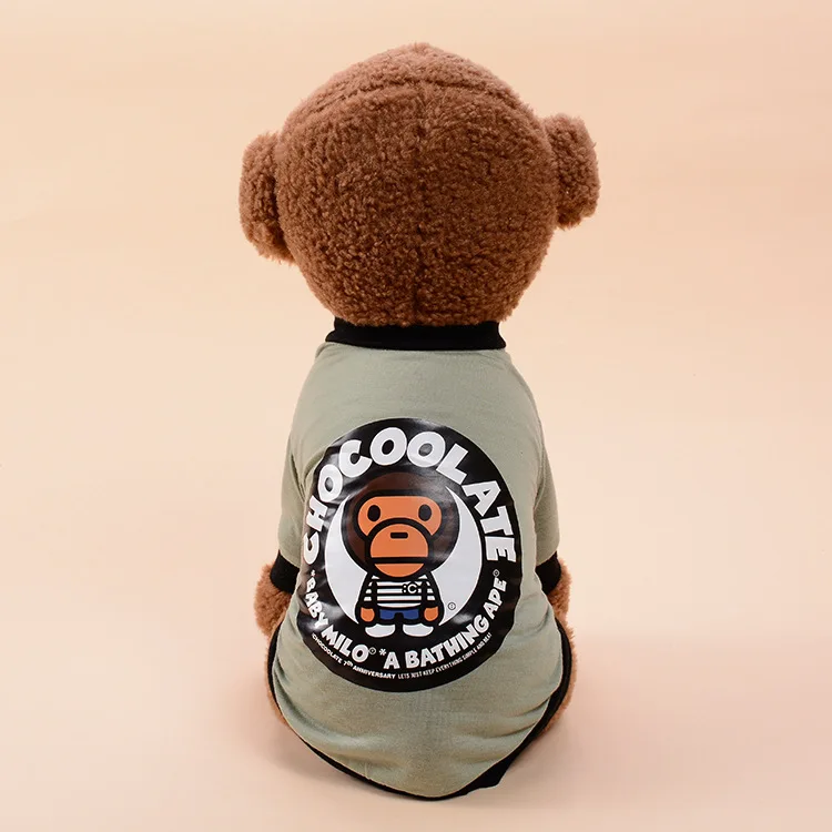 Manufacturer wholesale OEM multi-pattern cotton pet clothes dog tshirt