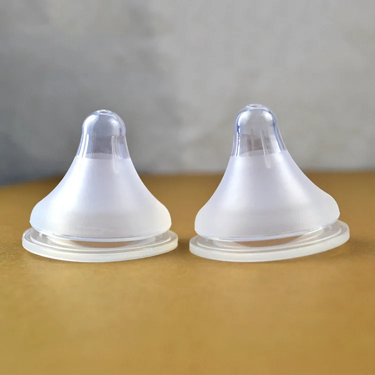 Wholesale high quality wide caliber food feeder soft baby bottle silicone nipple