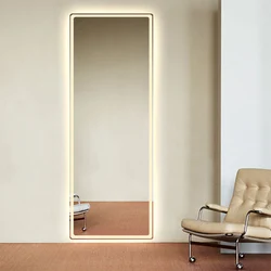 Hot sale frameless backlit full body  full length led wall mirror with touch button
