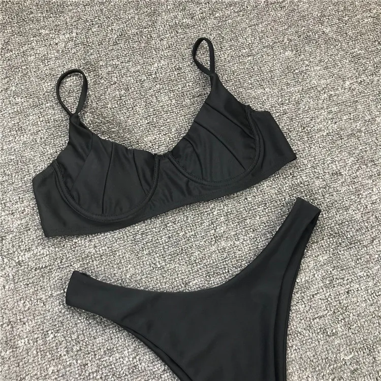 Cikini 2020 Crotchless Swimwear TwoPiece Swimsuit Sexy tight bikini