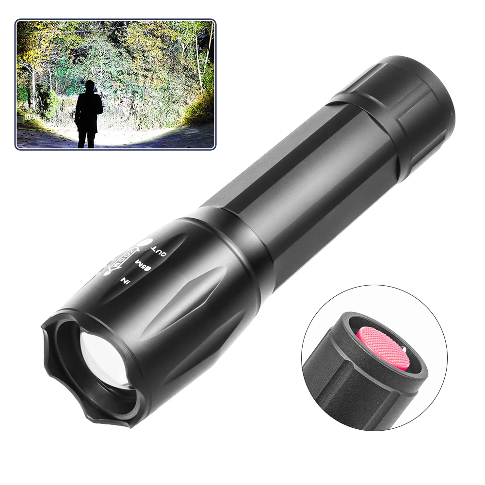 Aeternam New 10W Dry Battery Powered High Lumens 500m Long Range Zoomable IP67 Waterproof Tactical Led Torch Light Flashlight