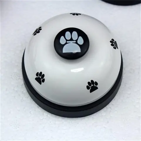 Color footprints fun press the bell dog trainer food bell pet trainer dog training supplies