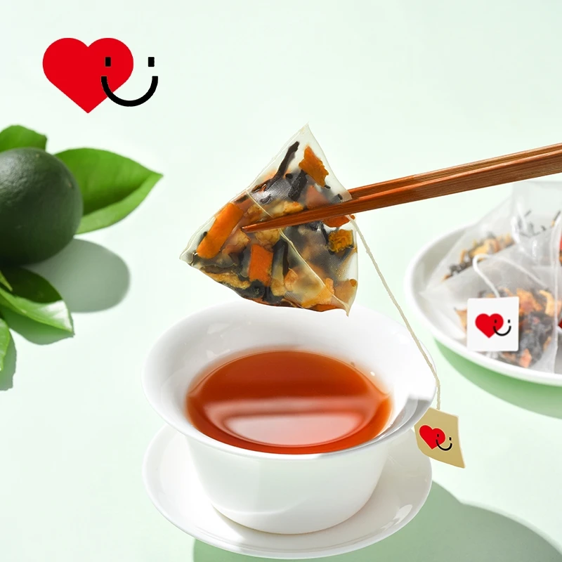 OEM source food factory mass customization pyramid tea bags green tea puer tea