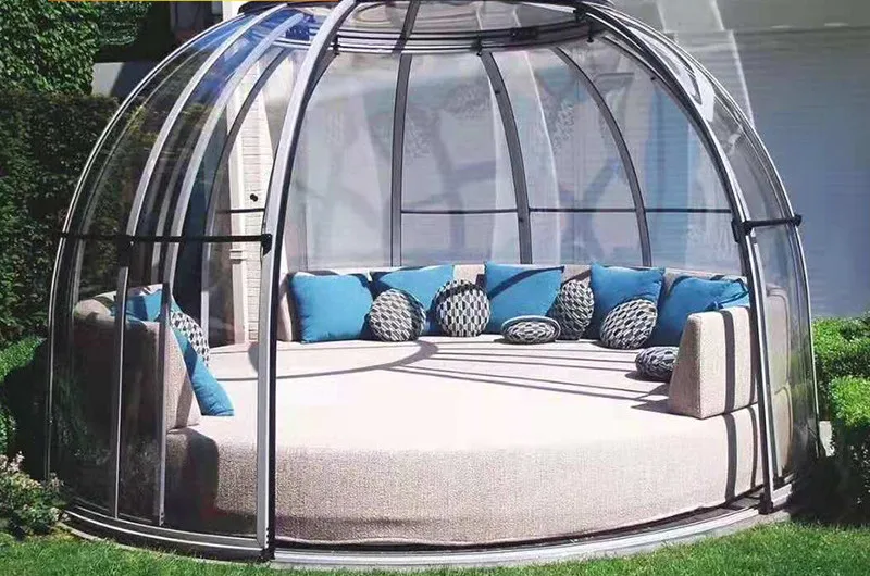 High quality outdoor canopy aluminum profile frame pc board event dome trade show tent with LED light