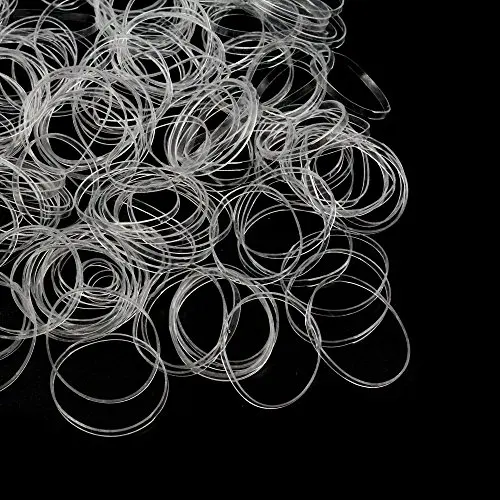 BSCI Audited Factory Lirong  Durable No Hair Damage Recycled Elastic Braiding Hair Rubber Bands for girls,kids (clear)