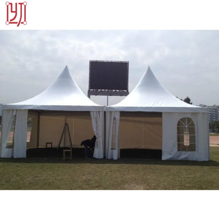 Hot sale indian style 8x8m aluminum frame pagoda beach tent for glamping