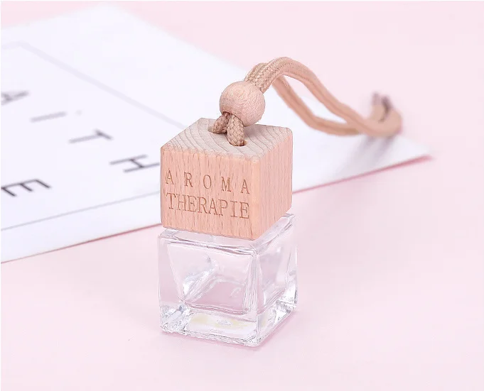 wholesale  factory price 6ml 8ml 10ml Wood Hanging Car Aroma Diffuser 10ml Car Perfume Bottle