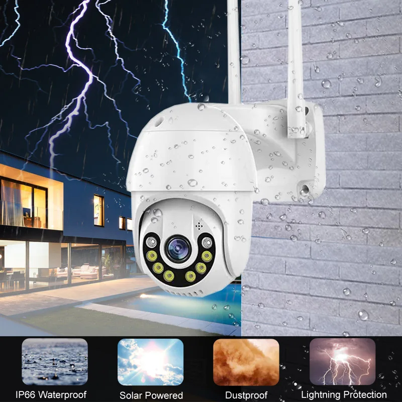 Qearim Shenzhen factory iCSee wifi camera support Wireless 8mp Outdoor Two Way Audio buy Ptz secueity camera system