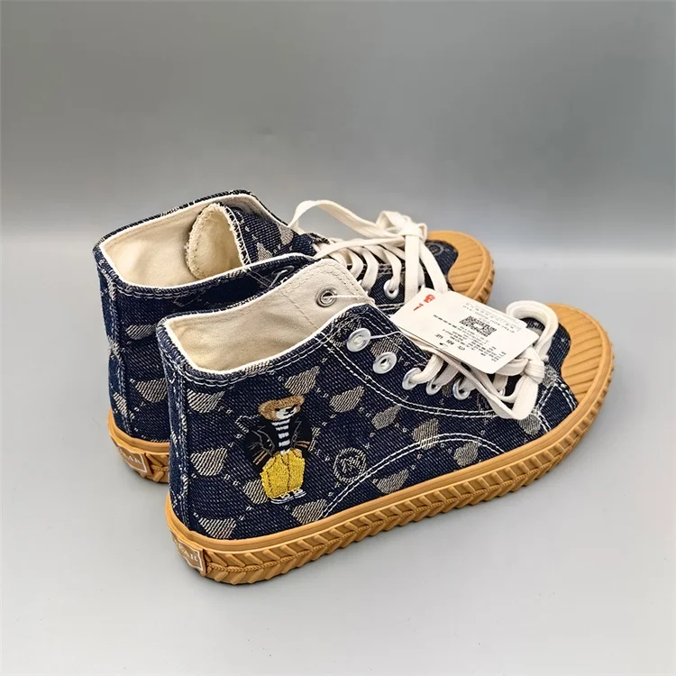 Wholesale Unique Sports Shoes Canvas Sneakers For Ladies Breathable Casual Shoe High Top Shoes Girls Printed Design