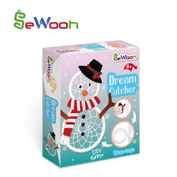 Kids DIY Snowman Christmas Festival Yarn Art Dream Catcher for Children