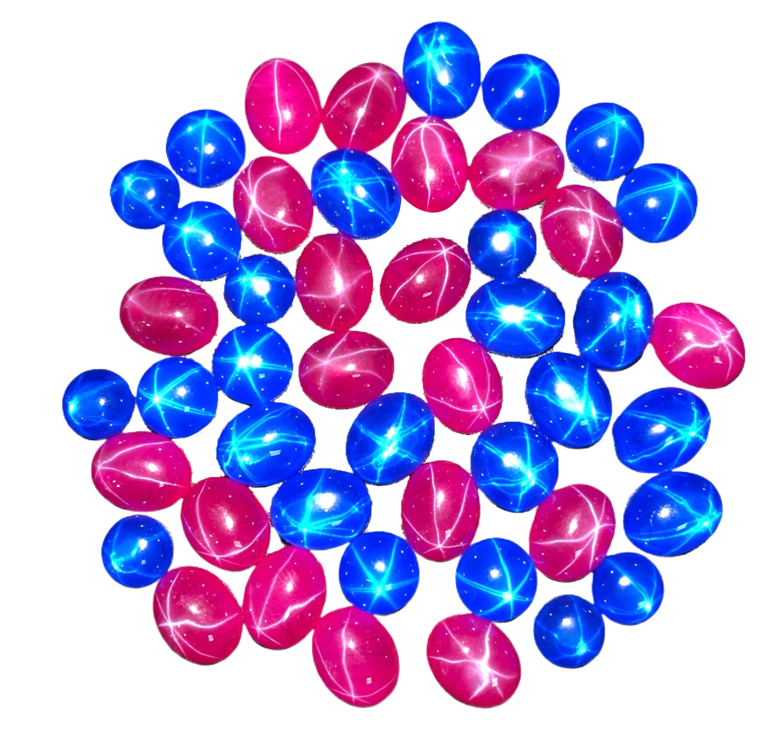 Fashion Jewelry Oval Cut Gemstone Blue Red star Sapphire Gems Cabochon Sapphire Star Moissanite Stone