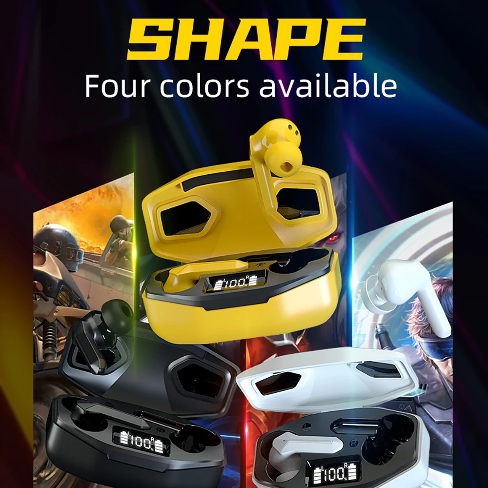 1 Sample OK Gaming Headsets Low Latency TWS Bt Earphone Sports Waterproof Wireless Headphones Noise Cancelling Earbuds